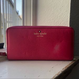 Pink Leather Kate Spade Wallet